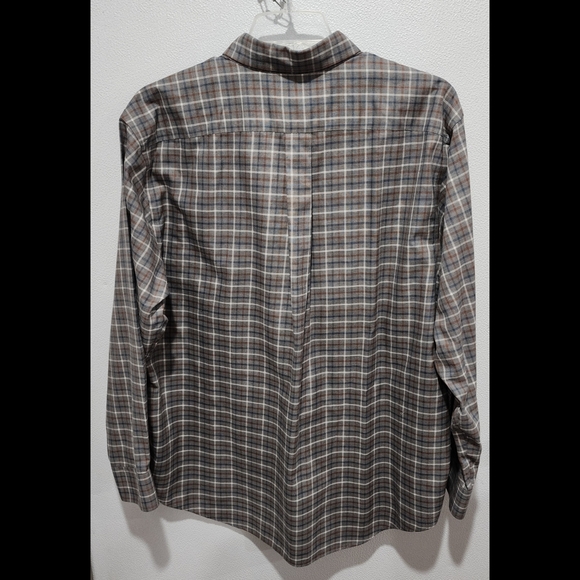 Roundtree Yorke Gold Label Long Sleeve Button Up Plaid Shirt Mens Sz XL Non Iron - Picture 2 of 15